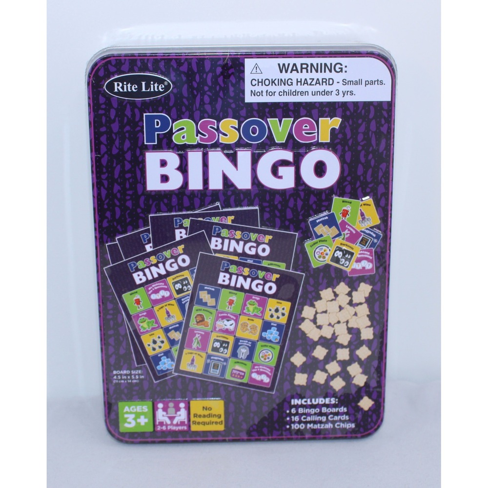 Rite Lite Passover Bingo Game in Tin Jewish Holiday Seder Activity GAP-4-N NEW